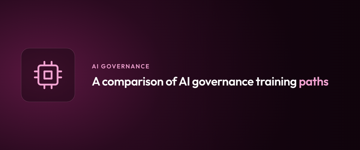 A comparison of AI governance training paths