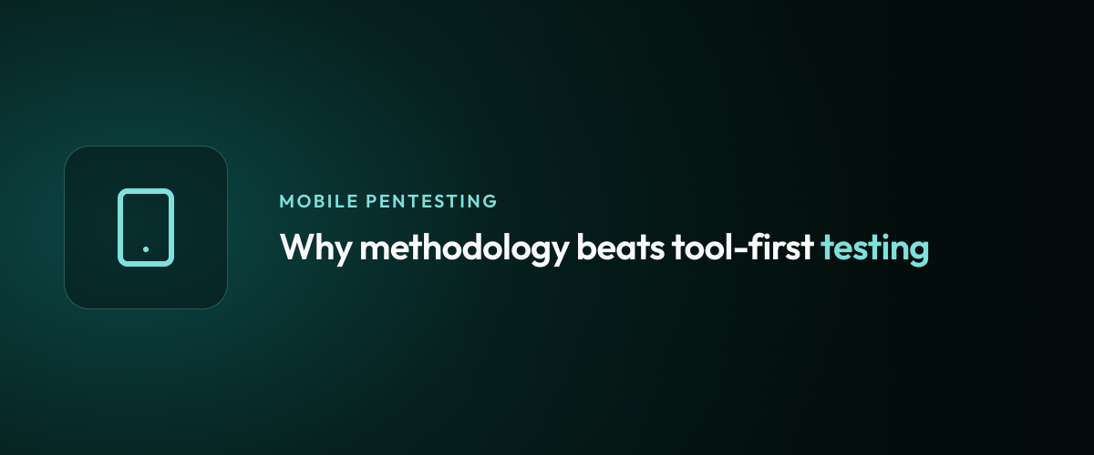 Why methodology beats tool-first testing