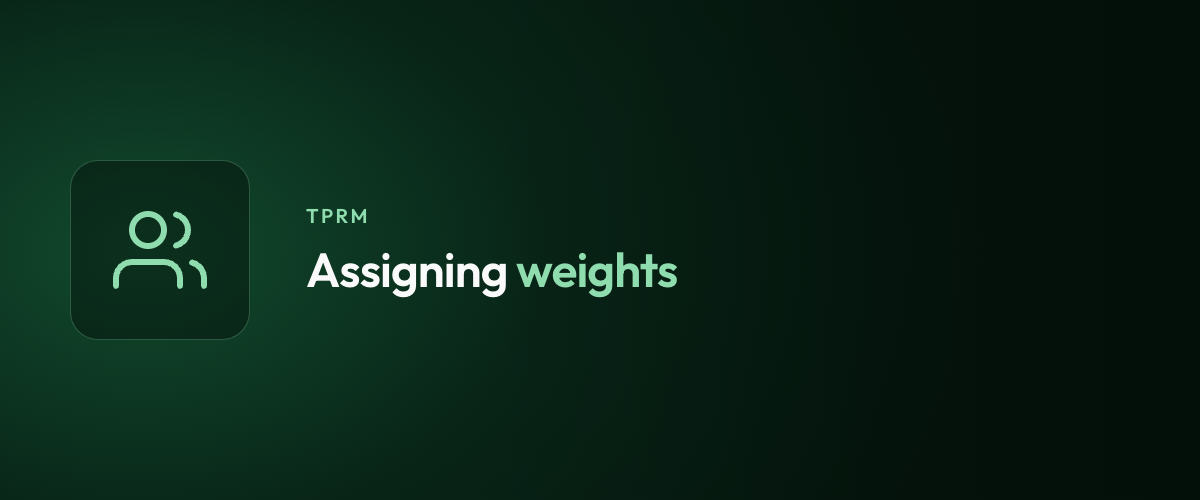 Assigning weights