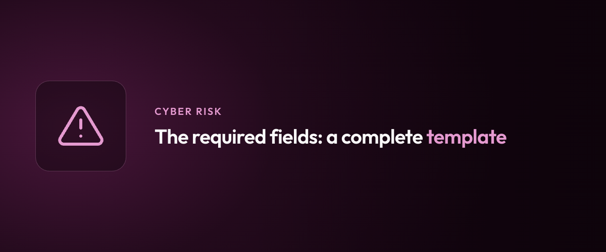 The required fields: a complete template