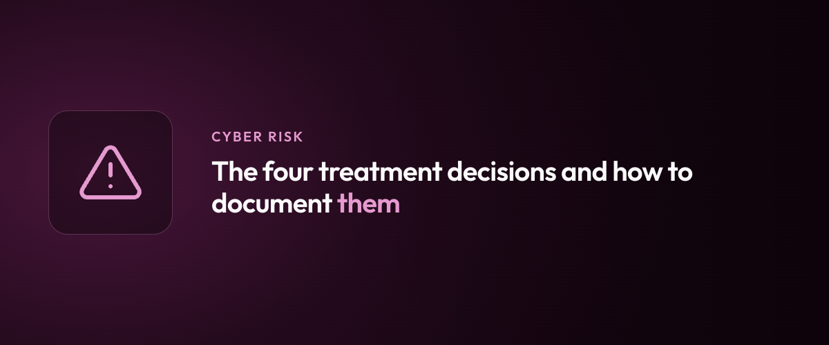 The four treatment decisions and how to document them