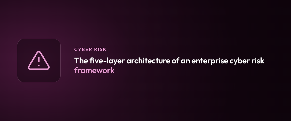 The five-layer architecture of an enterprise cyber risk framework