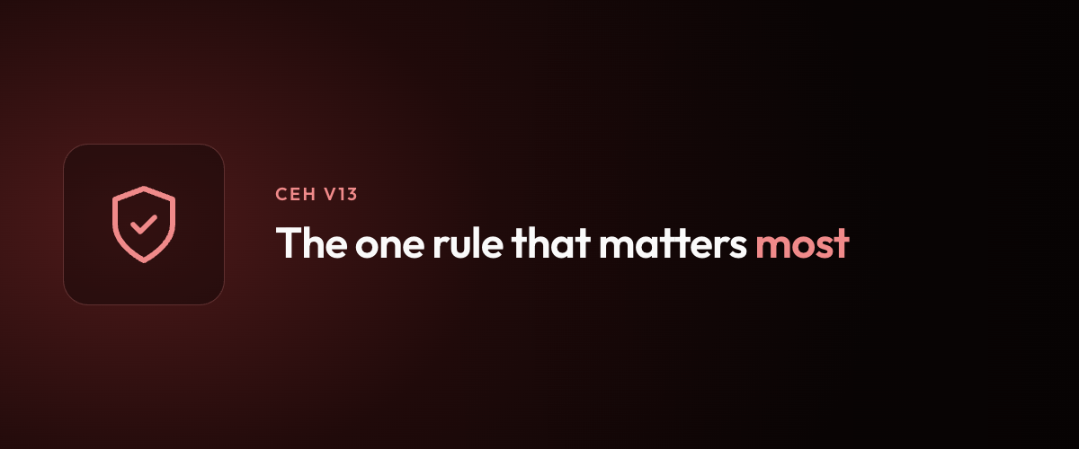 The one rule that matters most