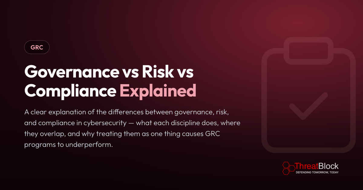 Governance vs Risk vs Compliance Explained