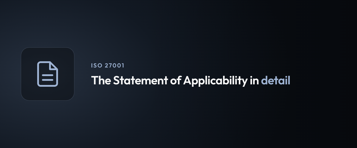 The Statement of Applicability in detail