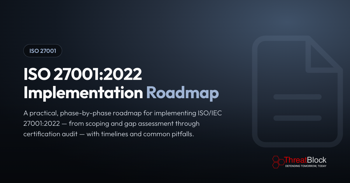 ISO 27001:2022 Implementation Roadmap