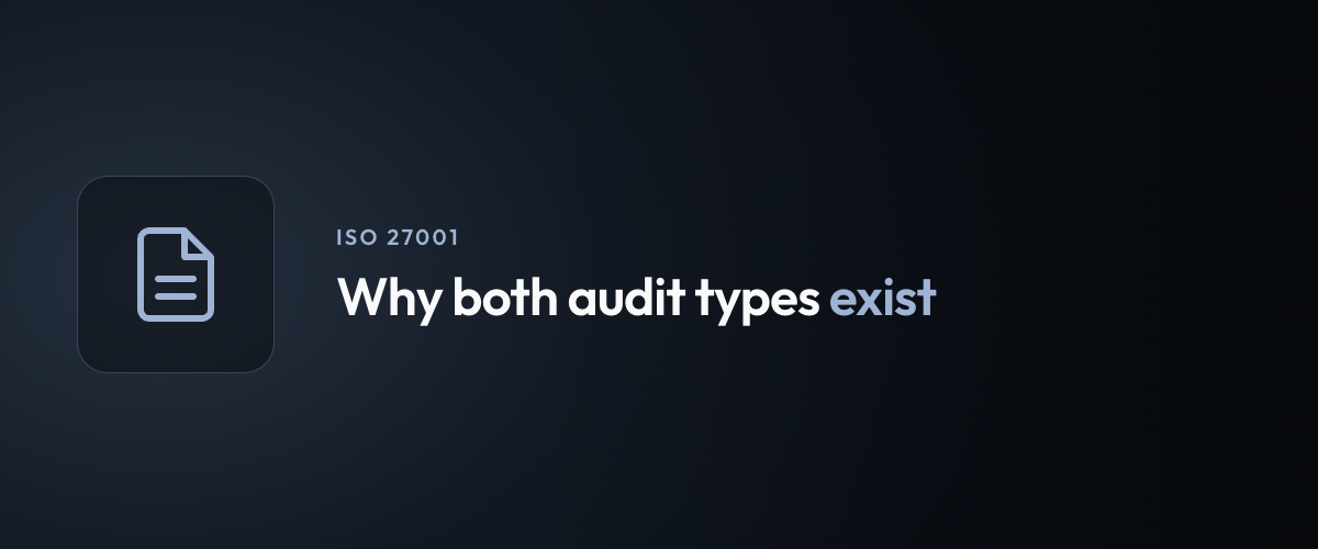 Why both audit types exist