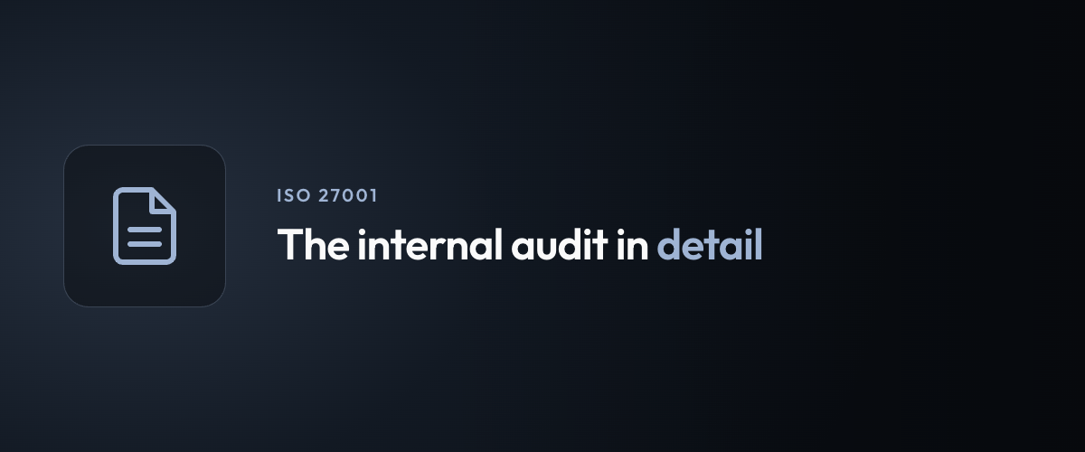 The internal audit in detail
