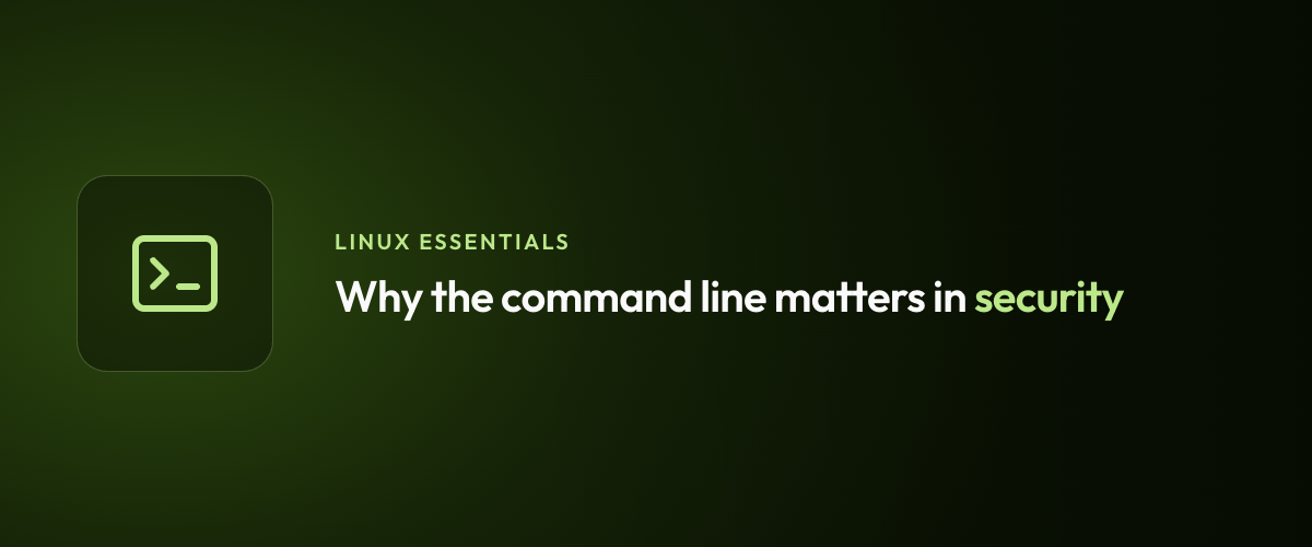 Why the command line matters in security