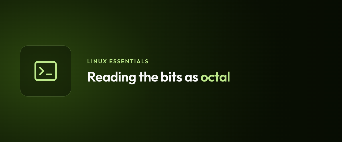 Reading the bits as octal