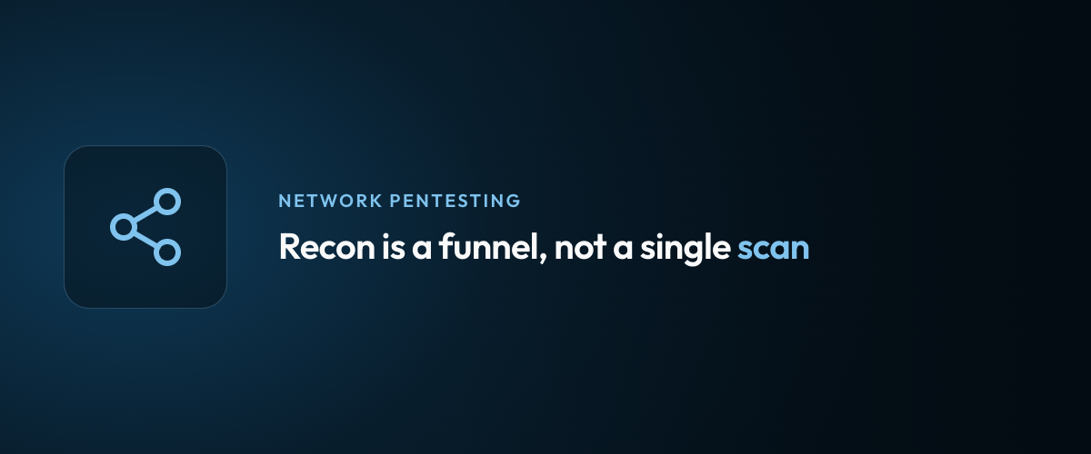 Recon is a funnel, not a single scan