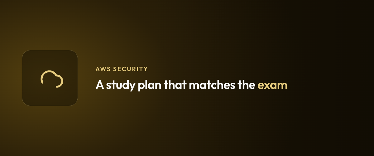 A study plan that matches the exam