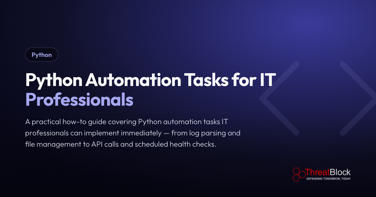Python Automation Tasks for IT Professionals