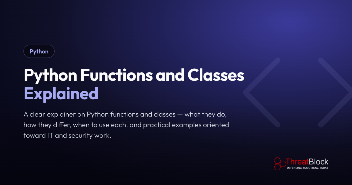 Python Functions and Classes Explained