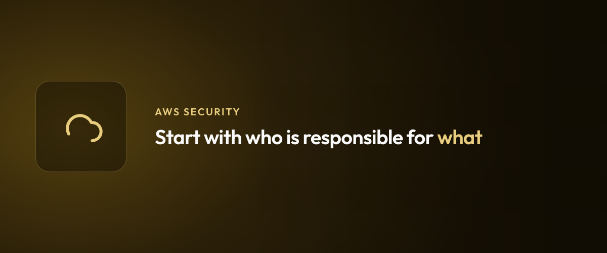 Start with who is responsible for what