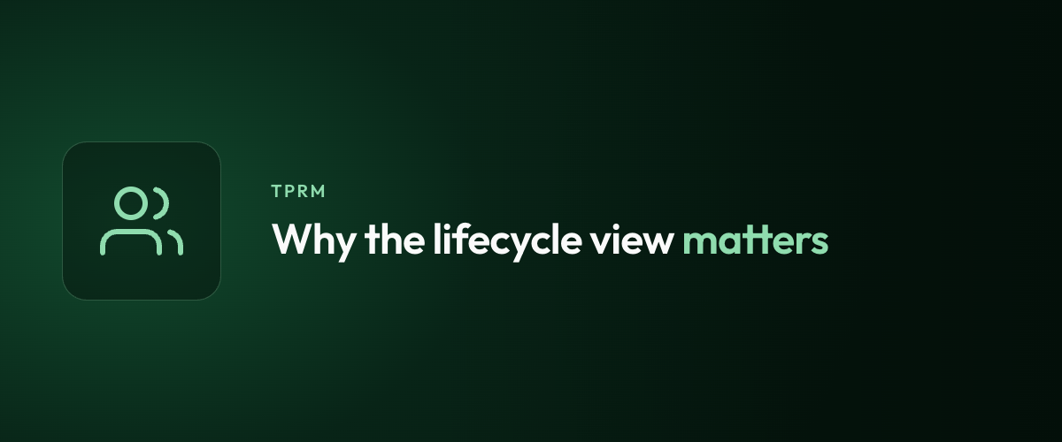 Why the lifecycle view matters